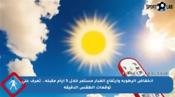 انخفاض الرطوبة وارتفاع الغبار مستمر خلال 5 أيام مقبلة.. تعرف على توقعات الطقس الدقيقة